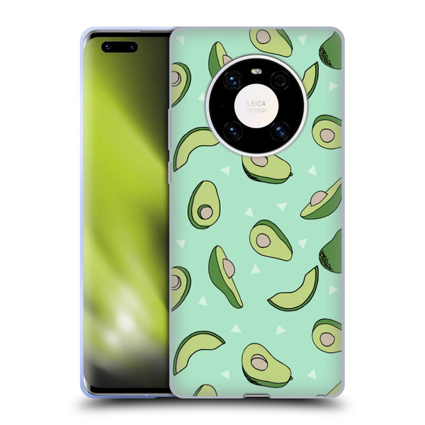 Andrea Lauren Design Food Pattern Avocado Soft Gel Case for Huawei Mate 40 Pro 5G