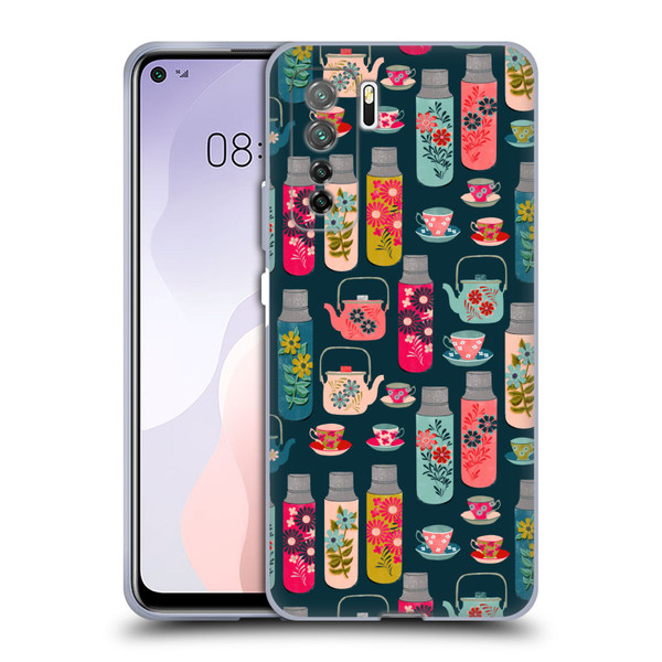 Andrea Lauren Design Food Pattern Jars & Teacups Soft Gel Case for Huawei Nova 7 SE/P40 Lite 5G