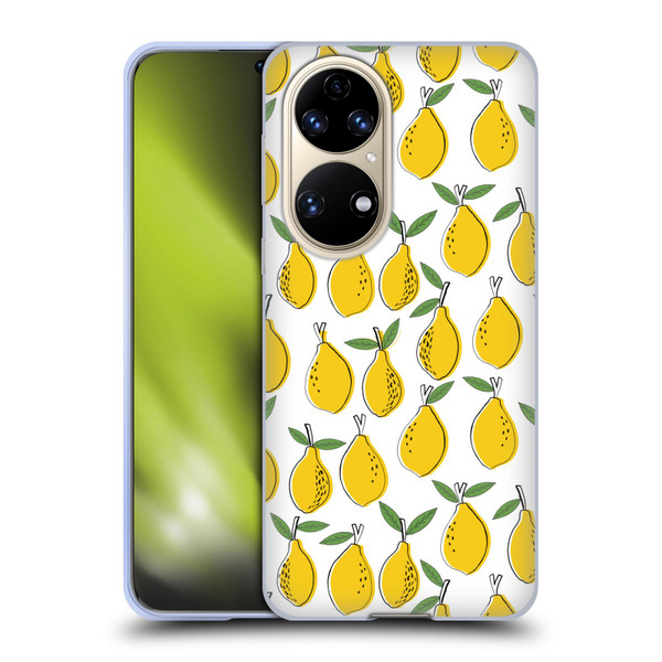 Andrea Lauren Design Food Pattern Lemons Soft Gel Case for Huawei P50