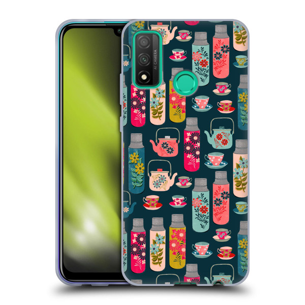 Andrea Lauren Design Food Pattern Jars & Teacups Soft Gel Case for Huawei P Smart (2020)