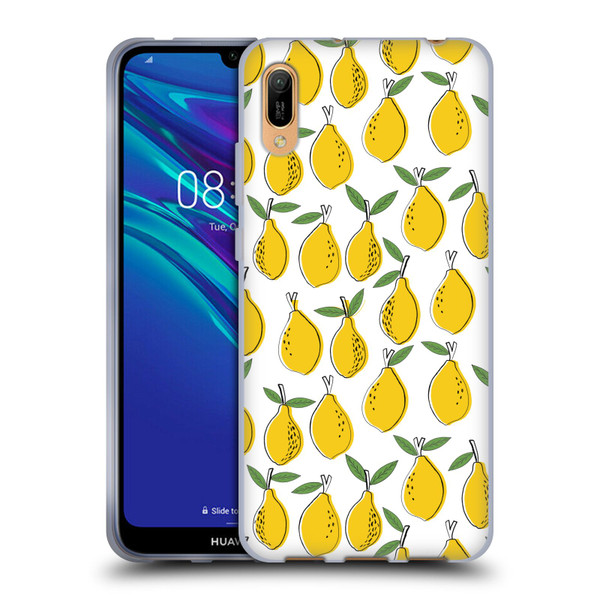 Andrea Lauren Design Food Pattern Lemons Soft Gel Case for Huawei Y6 Pro (2019)