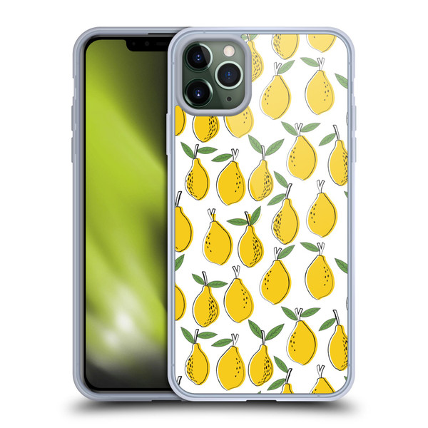 Andrea Lauren Design Food Pattern Lemons Soft Gel Case for Apple iPhone 11 Pro Max