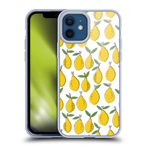 Andrea Lauren Design Food Pattern Lemons Soft Gel Case for Apple iPhone 12 / iPhone 12 Pro