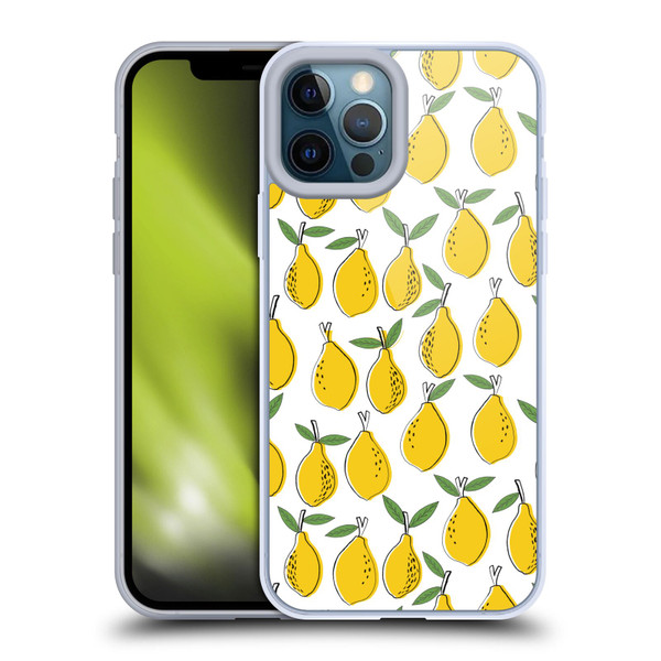 Andrea Lauren Design Food Pattern Lemons Soft Gel Case for Apple iPhone 12 Pro Max