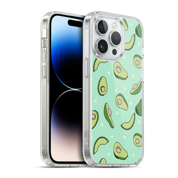 Andrea Lauren Design Food Pattern Avocado Soft Gel Case for Apple iPhone 13 Pro & MagSafe