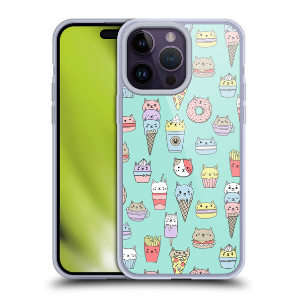 Andrea Lauren Design Food Pattern Catfood Soft Gel Case for Apple iPhone 14 Pro Max