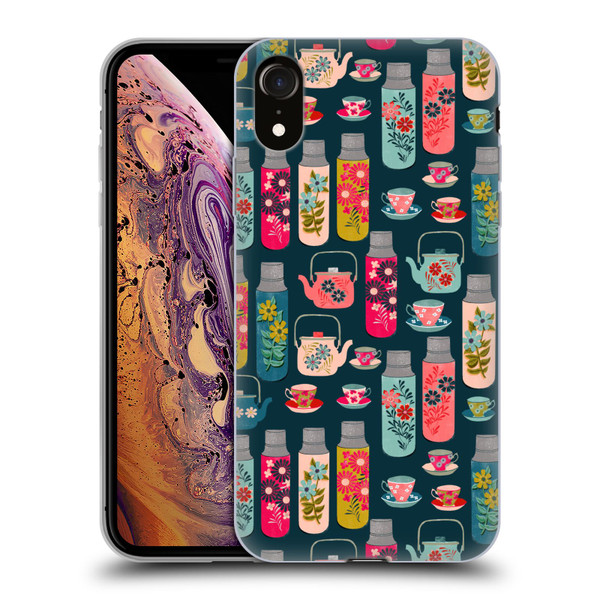 Andrea Lauren Design Food Pattern Jars & Teacups Soft Gel Case for Apple iPhone XR