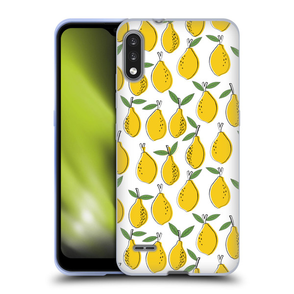 Andrea Lauren Design Food Pattern Lemons Soft Gel Case for LG K22
