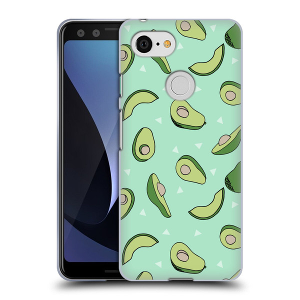 Andrea Lauren Design Food Pattern Avocado Soft Gel Case for Google Pixel 3
