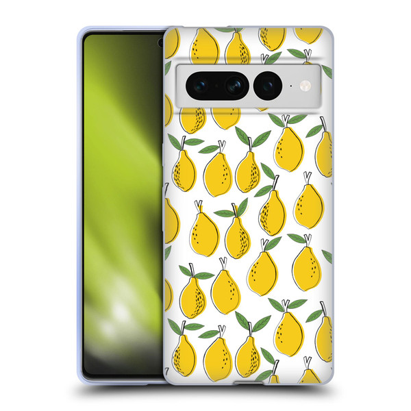Andrea Lauren Design Food Pattern Lemons Soft Gel Case for Google Pixel 7 Pro