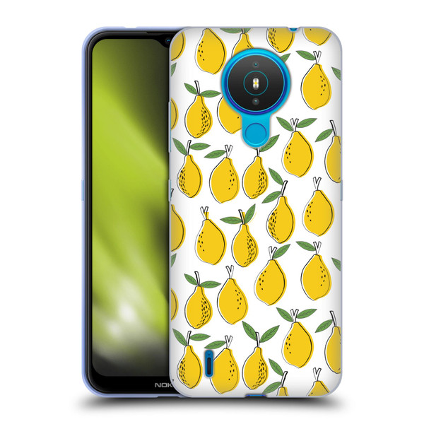 Andrea Lauren Design Food Pattern Lemons Soft Gel Case for Nokia 1.4
