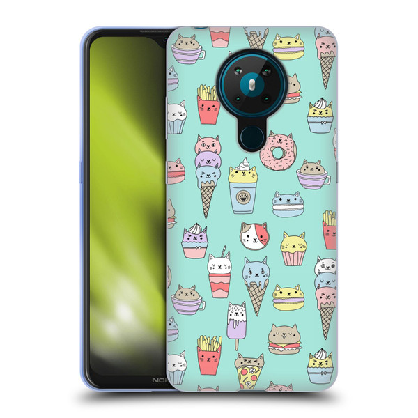 Andrea Lauren Design Food Pattern Catfood Soft Gel Case for Nokia 5.3