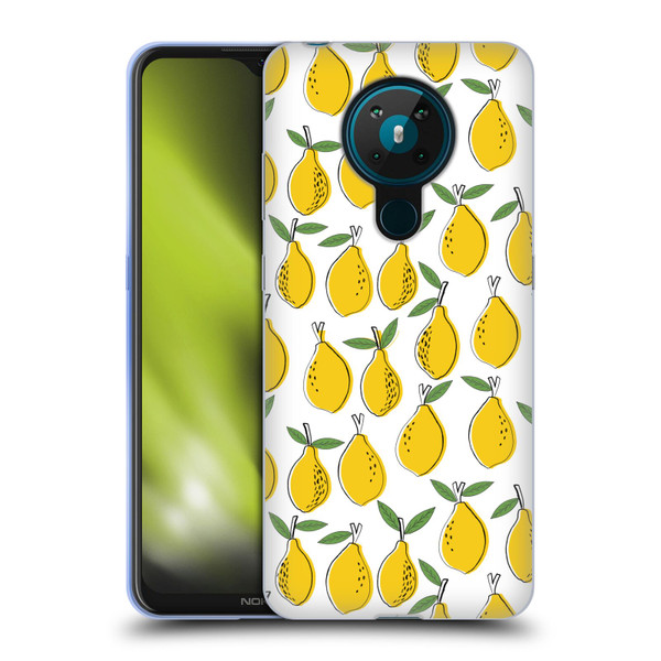 Andrea Lauren Design Food Pattern Lemons Soft Gel Case for Nokia 5.3