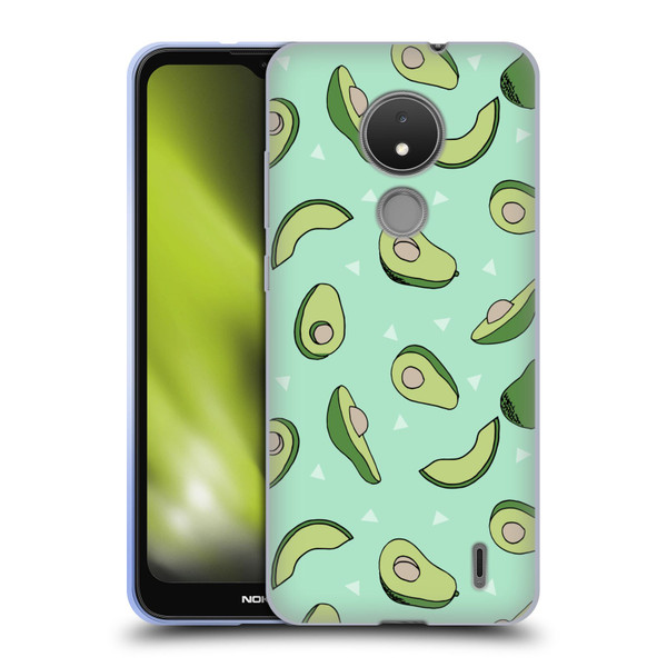 Andrea Lauren Design Food Pattern Avocado Soft Gel Case for Nokia C21
