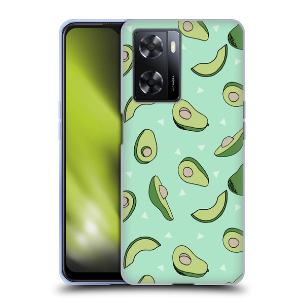 Andrea Lauren Design Food Pattern Avocado Soft Gel Case for OPPO A57s