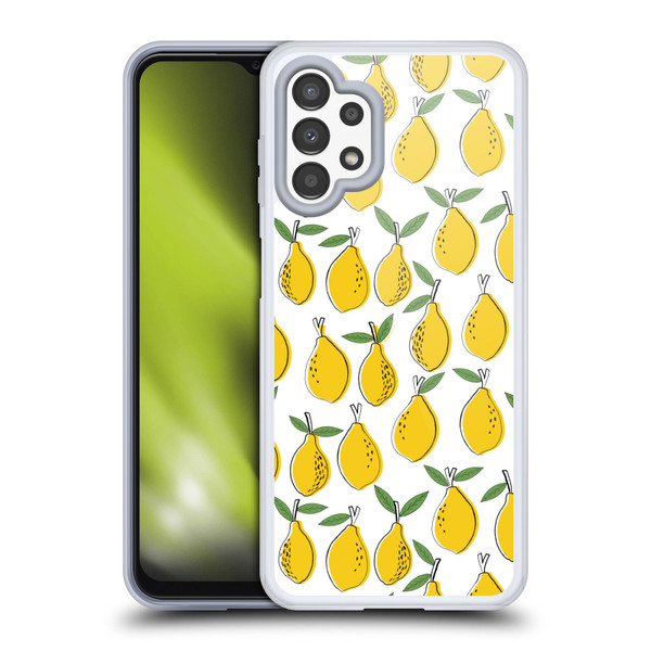 Andrea Lauren Design Food Pattern Lemons Soft Gel Case for Samsung Galaxy A13 (2022)