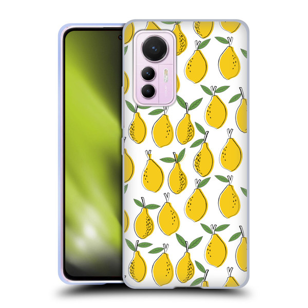 Andrea Lauren Design Food Pattern Lemons Soft Gel Case for Xiaomi 12 Lite