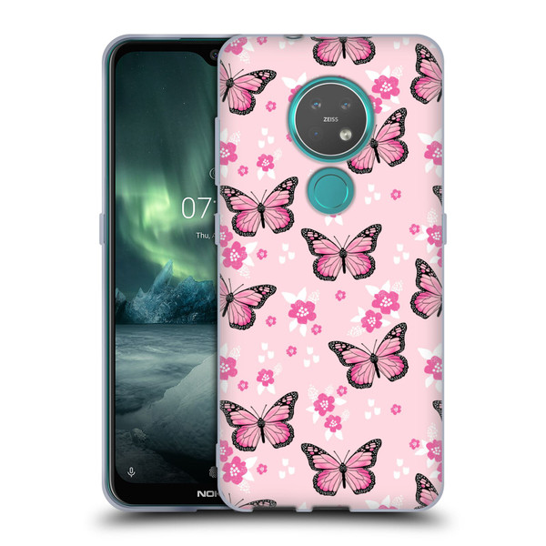 Andrea Lauren Design Lady Like Butterfly Soft Gel Case for Nokia 6.2 / 7.2