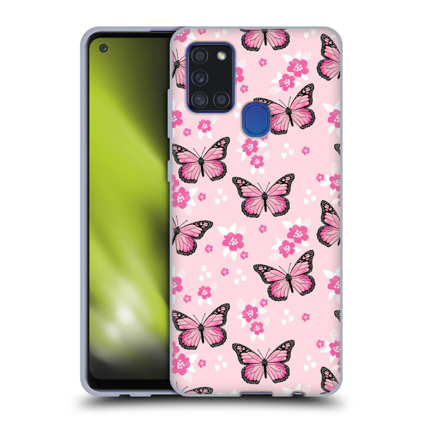 Andrea Lauren Design Lady Like Butterfly Soft Gel Case for Samsung Galaxy A21s (2020)