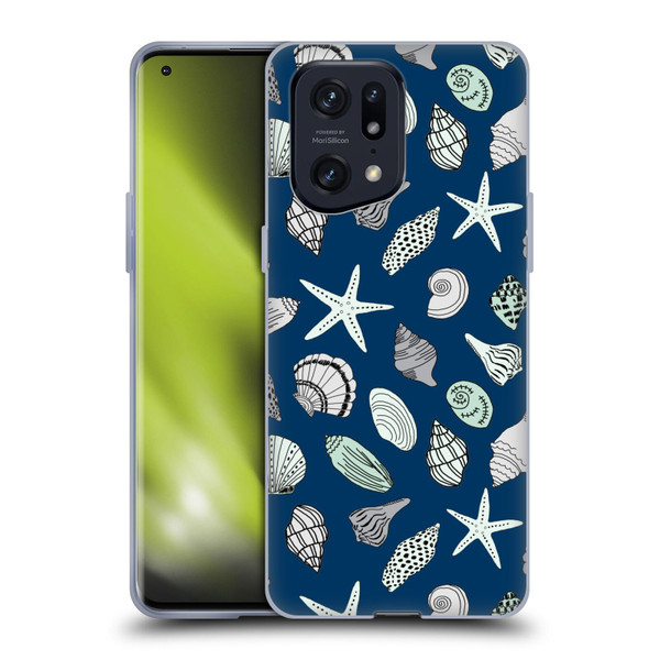 Andrea Lauren Design Sea Animals Shells Soft Gel Case for OPPO Find X5 Pro