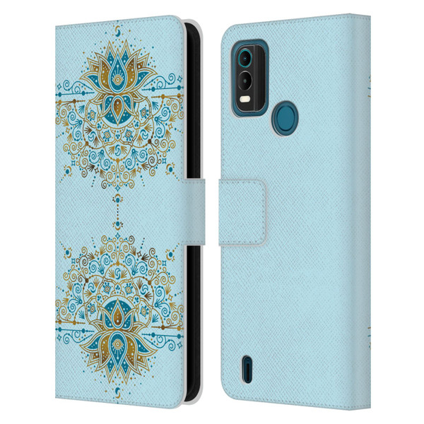 Cat Coquillette Patterns 6 Lotus Bloom Mandala 2 Leather Book Wallet Case Cover For Nokia G11 Plus