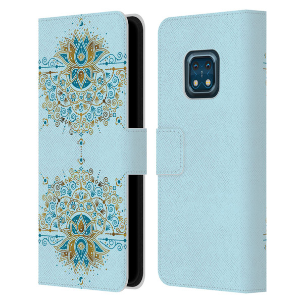 Cat Coquillette Patterns 6 Lotus Bloom Mandala 2 Leather Book Wallet Case Cover For Nokia XR20