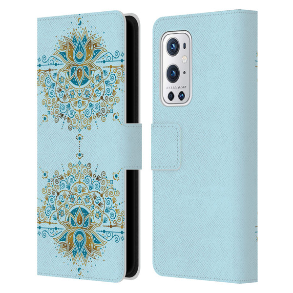 Cat Coquillette Patterns 6 Lotus Bloom Mandala 2 Leather Book Wallet Case Cover For OnePlus 9 Pro