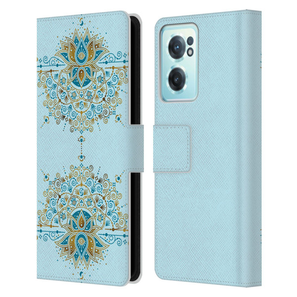 Cat Coquillette Patterns 6 Lotus Bloom Mandala 2 Leather Book Wallet Case Cover For OnePlus Nord CE 2 5G