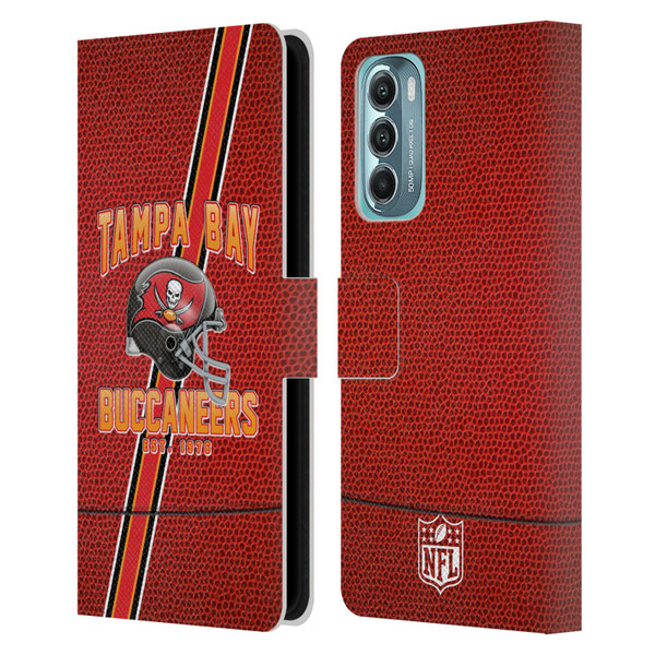 NFL Tampa Bay Buccaneers Logo Art Football Stripes Leather Book Wallet Case Cover For Motorola Moto G Stylus 5G (2022)