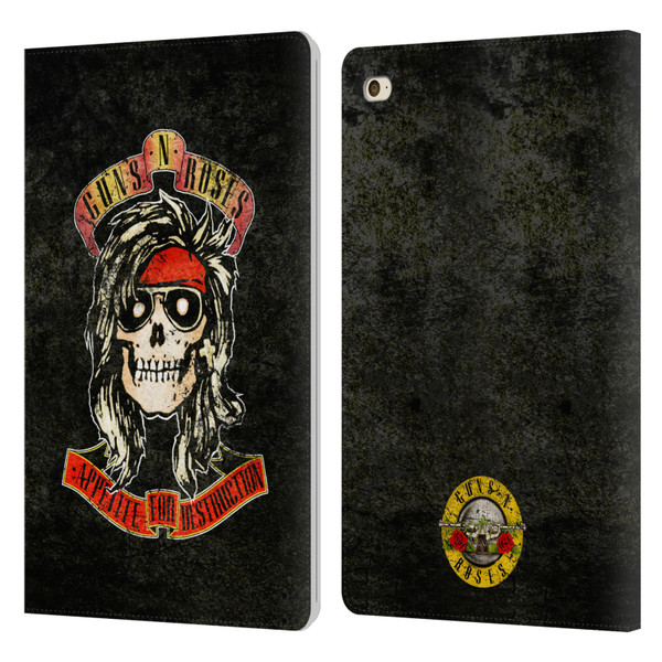 Guns N' Roses Vintage McKagan Leather Book Wallet Case Cover For Apple iPad mini 4