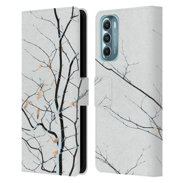 Dorit Fuhg Forest White Leather Book Wallet Case Cover For Motorola Moto G Stylus 5G (2022)