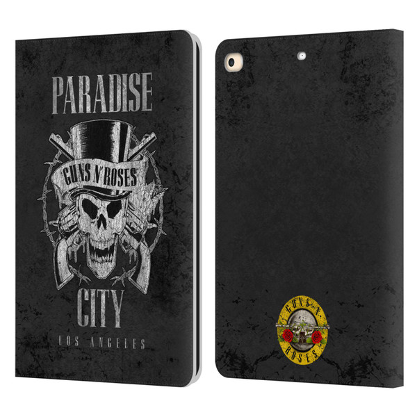 Guns N' Roses Vintage Paradise City Leather Book Wallet Case Cover For Apple iPad 9.7 2017 / iPad 9.7 2018