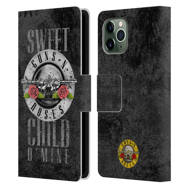 Guns N' Roses Vintage Sweet Child O' Mine Leather Book Wallet Case Cover For Apple iPhone 11 Pro