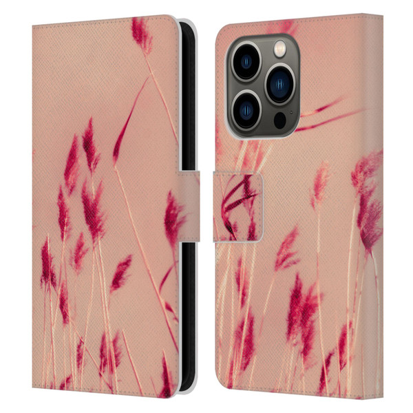 Dorit Fuhg Nature Pink Summer Leather Book Wallet Case Cover For Apple iPhone 14 Pro