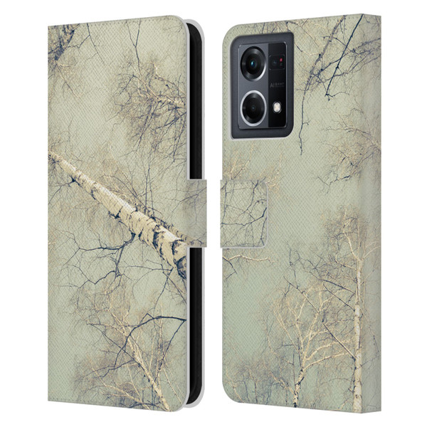 Dorit Fuhg Nature Birch Trees Leather Book Wallet Case Cover For OPPO Reno8 4G