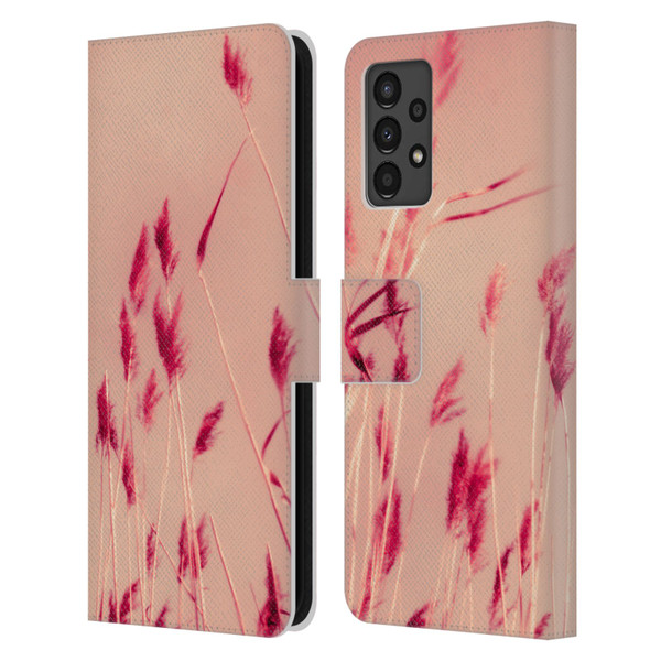 Dorit Fuhg Nature Pink Summer Leather Book Wallet Case Cover For Samsung Galaxy A13 (2022)
