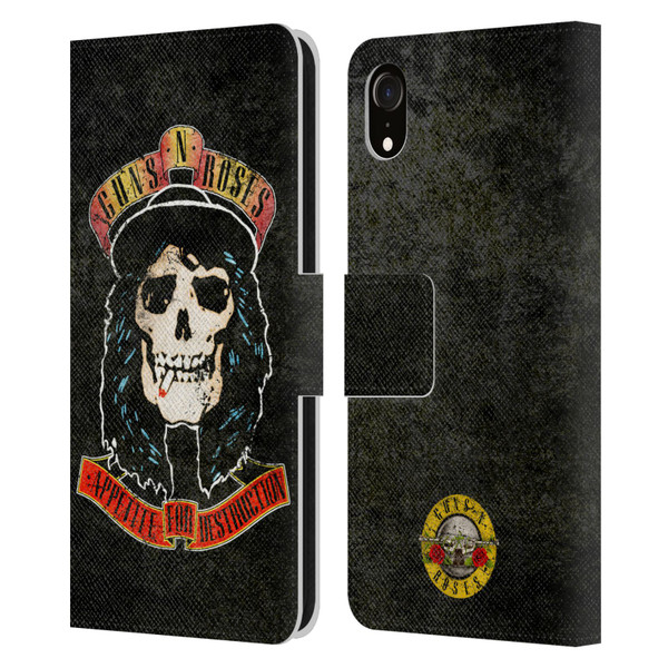 Guns N' Roses Vintage Stradlin Leather Book Wallet Case Cover For Apple iPhone XR