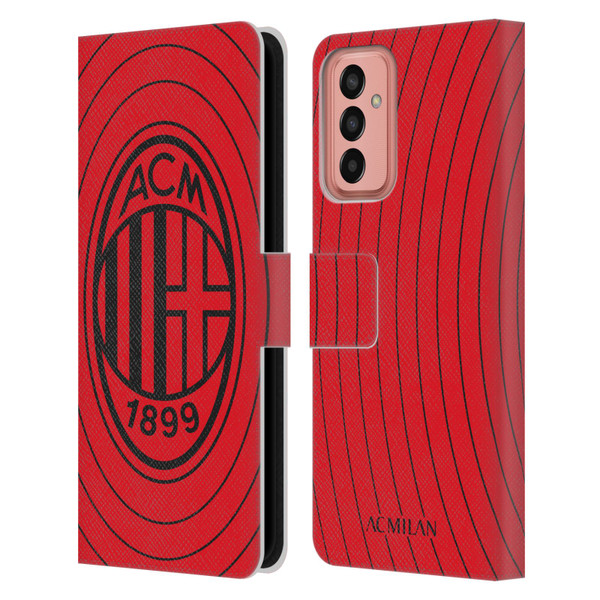 AC Milan Art Red And Black Leather Book Wallet Case Cover For Samsung Galaxy M13 (2022)