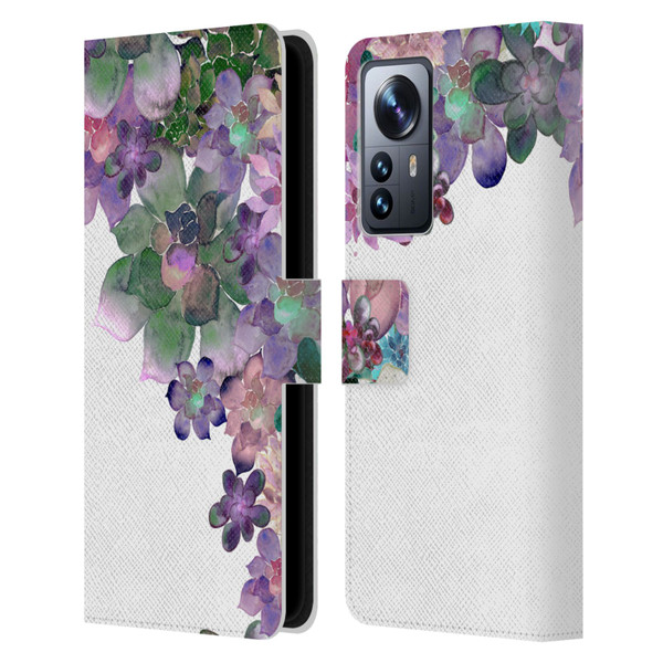 Monika Strigel My Garden Succulent Leather Book Wallet Case Cover For Xiaomi 12 Pro