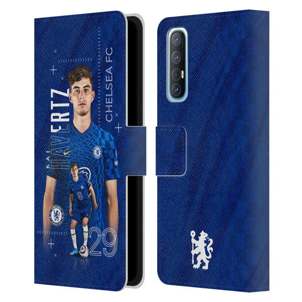 Chelsea Football Club 2021/22 First Team Kai Havertz Leather Book Wallet Case Cover For OPPO Find X2 Neo 5G