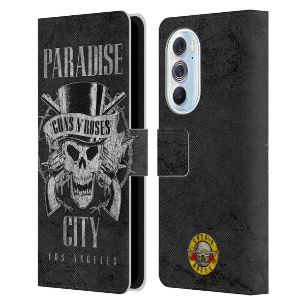 Guns N' Roses Vintage Paradise City Leather Book Wallet Case Cover For Motorola Edge X30