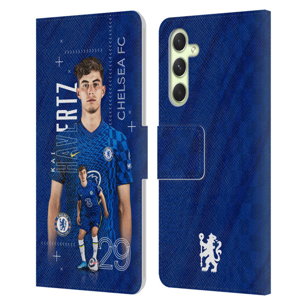 Chelsea Football Club 2021/22 First Team Kai Havertz Leather Book Wallet Case Cover For Samsung Galaxy A54 5G