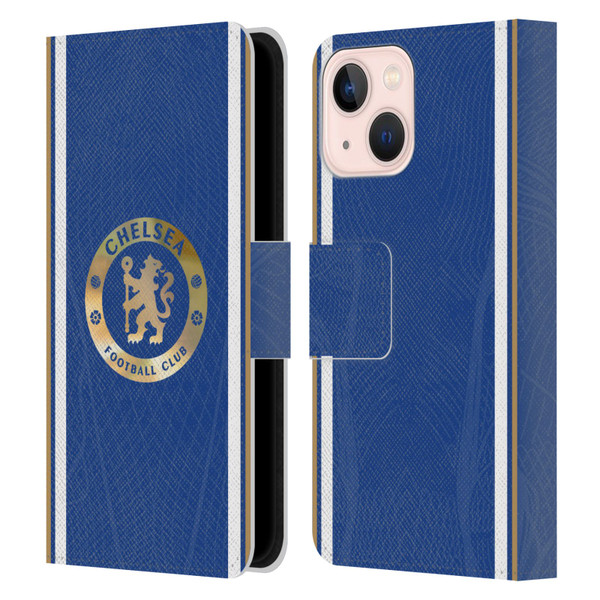 Chelsea Football Club 2023/24 Kit Home Leather Book Wallet Case Cover For Apple iPhone 13 Mini