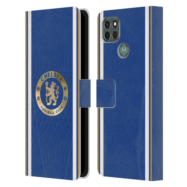 Chelsea Football Club 2023/24 Kit Home Leather Book Wallet Case Cover For Motorola Moto G9 Power