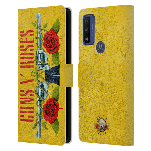 Guns N' Roses Vintage Pistols Leather Book Wallet Case Cover For Motorola G Pure
