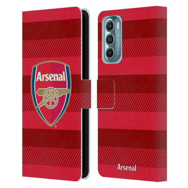 Arsenal FC Crest 2 Training Red Leather Book Wallet Case Cover For Motorola Moto G Stylus 5G (2022)