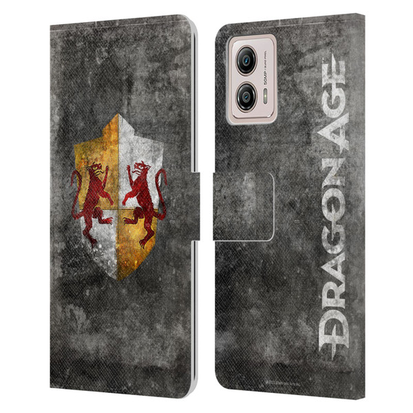 EA Bioware Dragon Age Heraldry Ferelden Distressed Leather Book Wallet Case Cover For Motorola Moto G53 5G
