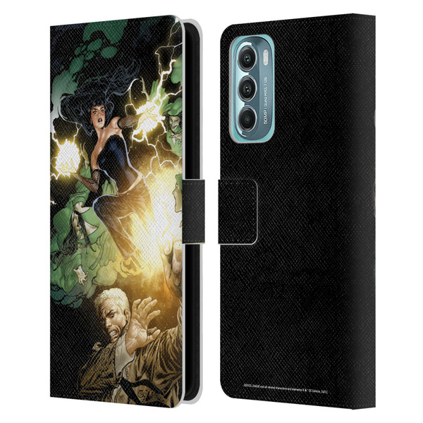 Justice League DC Comics Dark Comic Art Constantine and Zatanna Leather Book Wallet Case Cover For Motorola Moto G Stylus 5G (2022)