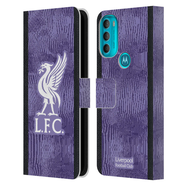 Liverpool Football Club 2023/24 Third Kit Leather Book Wallet Case Cover For Motorola Moto G71 5G