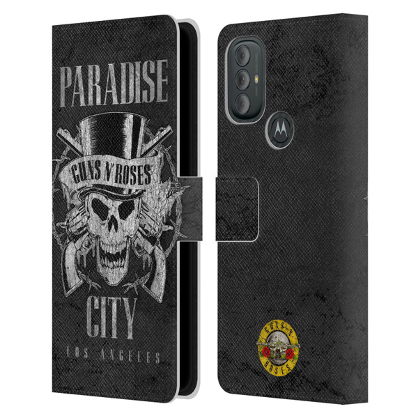 Guns N' Roses Vintage Paradise City Leather Book Wallet Case Cover For Motorola Moto G10 / Moto G20 / Moto G30